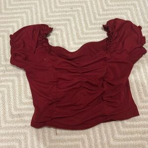 Red crop top
